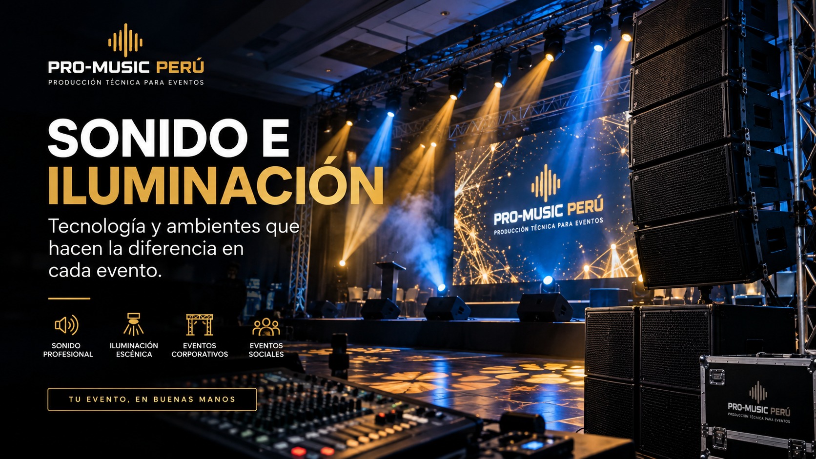 Sonido e iluminación profesional para eventos