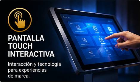 Pantalla touch interactiva para eventos