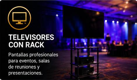 Televisores con rack para eventos